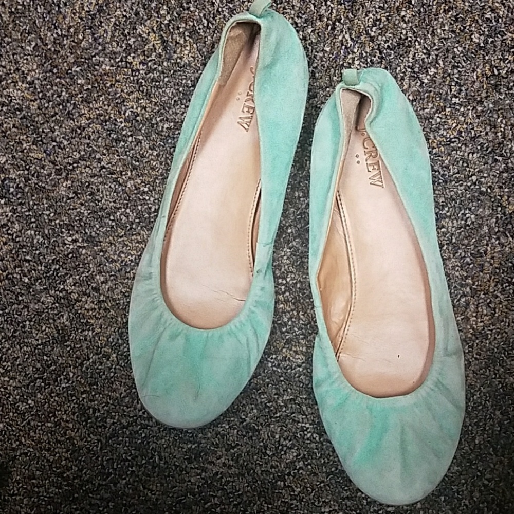 Seafoam green JCrew flats